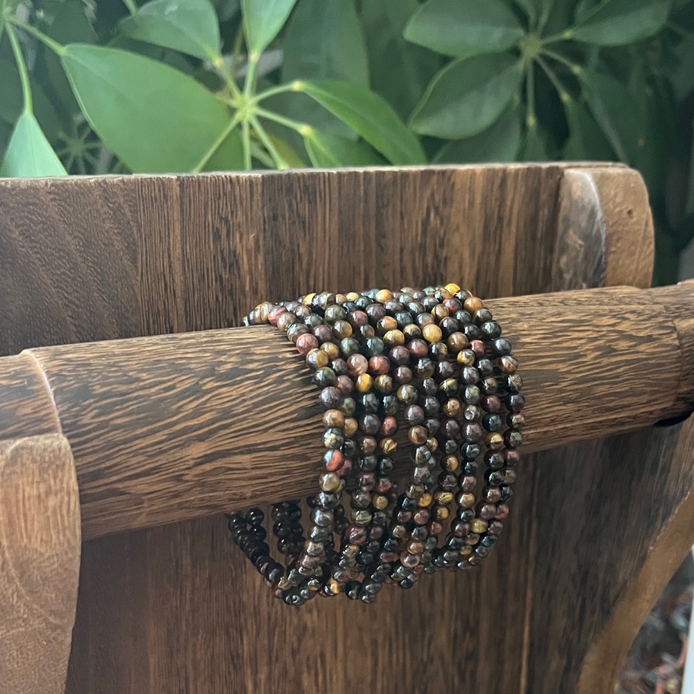 Tri color tiger eye bracelet